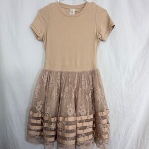 Twelve by Twelve LA Lace Tulle Skirt Dress Blush Pink Fit & Flare Dress XS